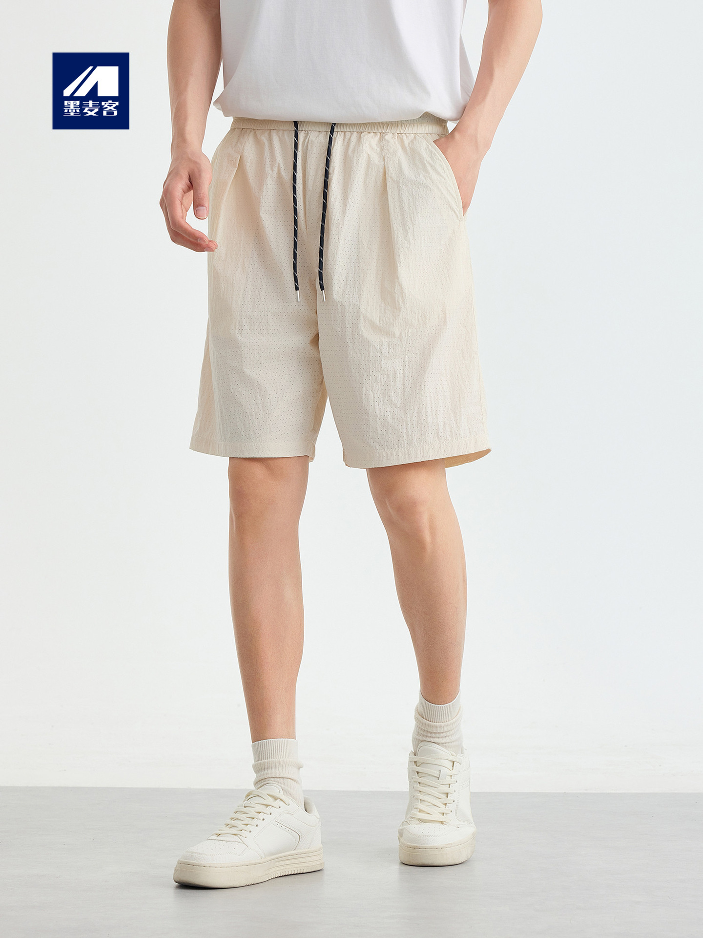 Quần short thể thao nam vải lưới thoáng khí, khô nhanh, dáng 5 phân — Xanh navy