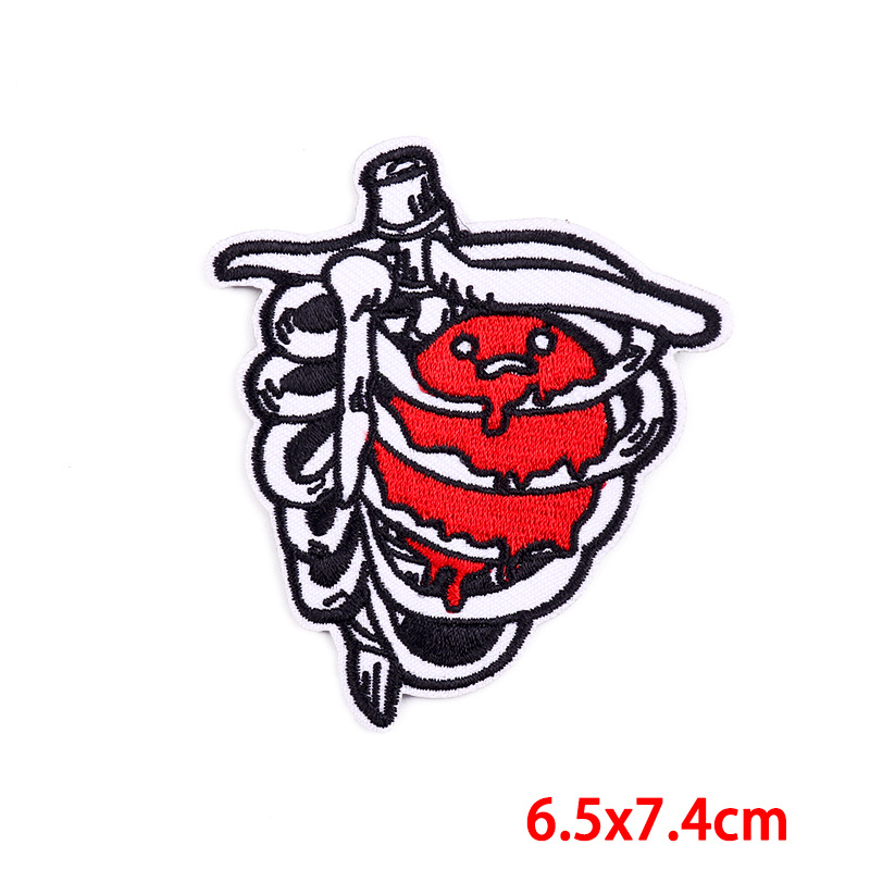 Embroidery Craft 1 Piece Cartoon Style Skull Clothing Sticker Patches