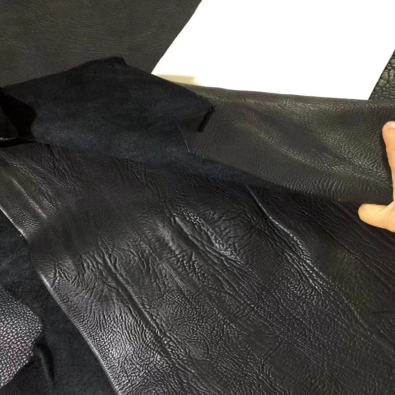 黑色北美野牛皮2.5MM高品质特种皮料手工diy头层牛皮进口皮革