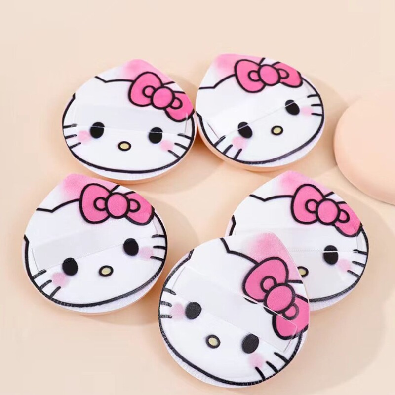 Cotton candy air cushion cute kt cat cartoon powder portable sponge beauty makeup does not eat powder dry and wet dual-use XL water drop beauty