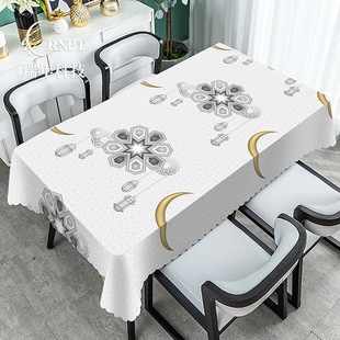 [Factory direct] Chinese simple printing tablecloth coffee table table cloth waterproof and oil-proof PVC plastic tablecloth