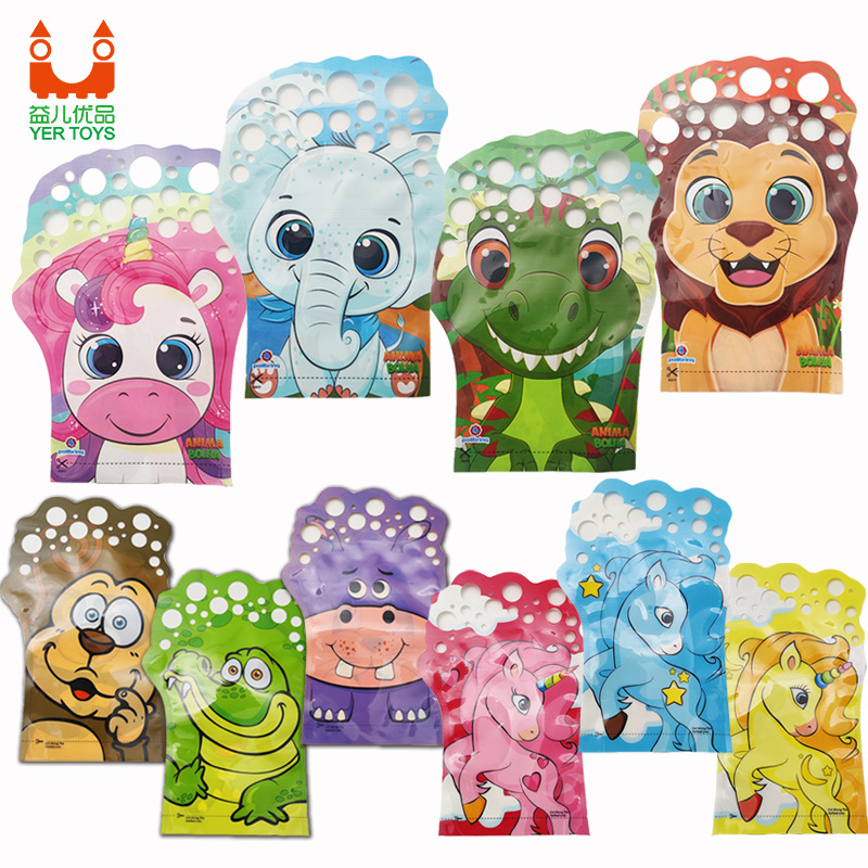 Animal Bubble Gloves Palm Bubble Water Summer Bubble Machine Outdoor Parent-Child Bubble Stick Interactive Children's Toy