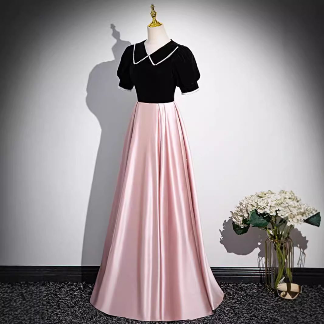 Vestido de noche vestido de lujo ligero nicho francés de alto nivel rosa 2026 nuevo vestido de espectáculo anfitrión solo