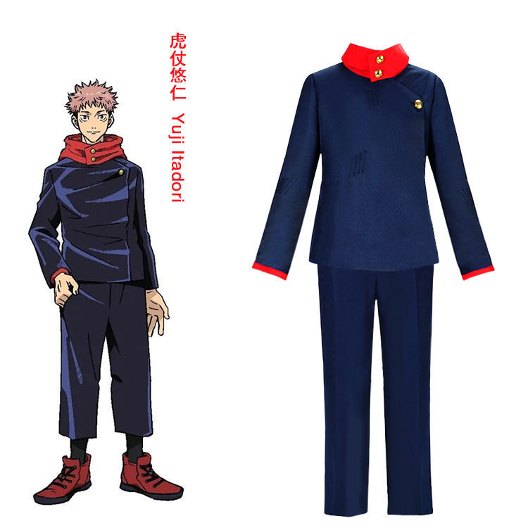 Japanese anime character cosplay costume Jujutsu Kaisen live-action Gojo Gotora, Yuujin Fushiguro, Megumi, and Tsubaki.