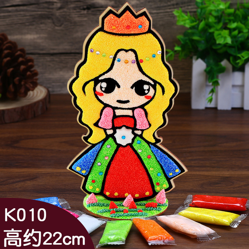 木板スノーフレーク泥絵パール泥粘土絵幼稚園児手作り立体粘着絵画|undefined