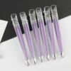 水晶硅胶一字夹【浅紫色1个】