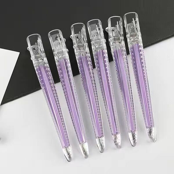 美发夹子发型师专用发卡理发店剪发夹高级一字夹无痕夹鸭嘴夹批发