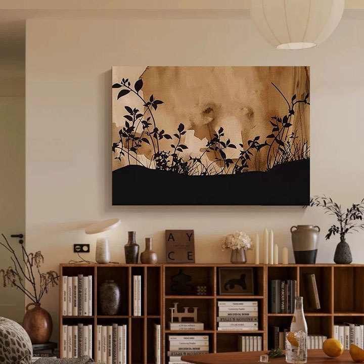《墨竹》中古风客厅装饰画新中式禅意客厅挂画水墨竹子艺术摆画|undefined