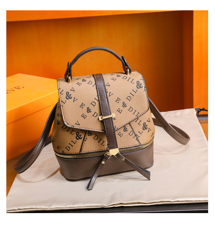 Yeni Omuz Çantası Kadın Moda Baskı Desenli Çok Yönlü Kız Öğrenci Japon Kore Okul Çantası Büyük Kapasiteli Küçük Sırt Çantası_voghion.com