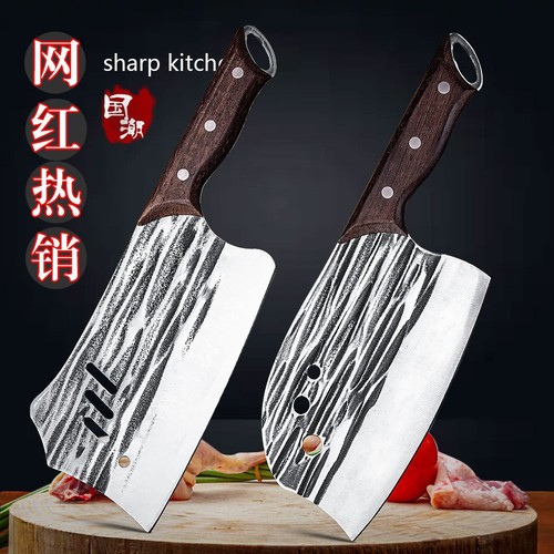 Slicing knife, bone cutting knife, home use meat and vegetable cutting knife, kitchen handmade edge opening, sharp two-in-one cutting knife