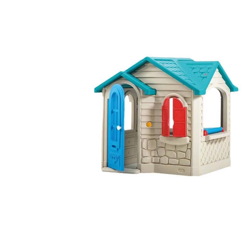 Casa de juegos de niños al aire libre Casa de juguetes de plástico Fuerte travieso Casa pequeña jardín de infantes Jardín