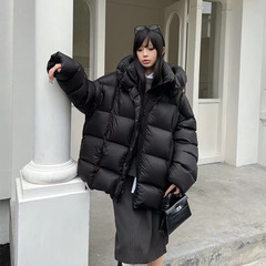 欧货2025年冬季新款泡芙羽绒服女中长款宽松90白鸭绒加厚外套爆款
