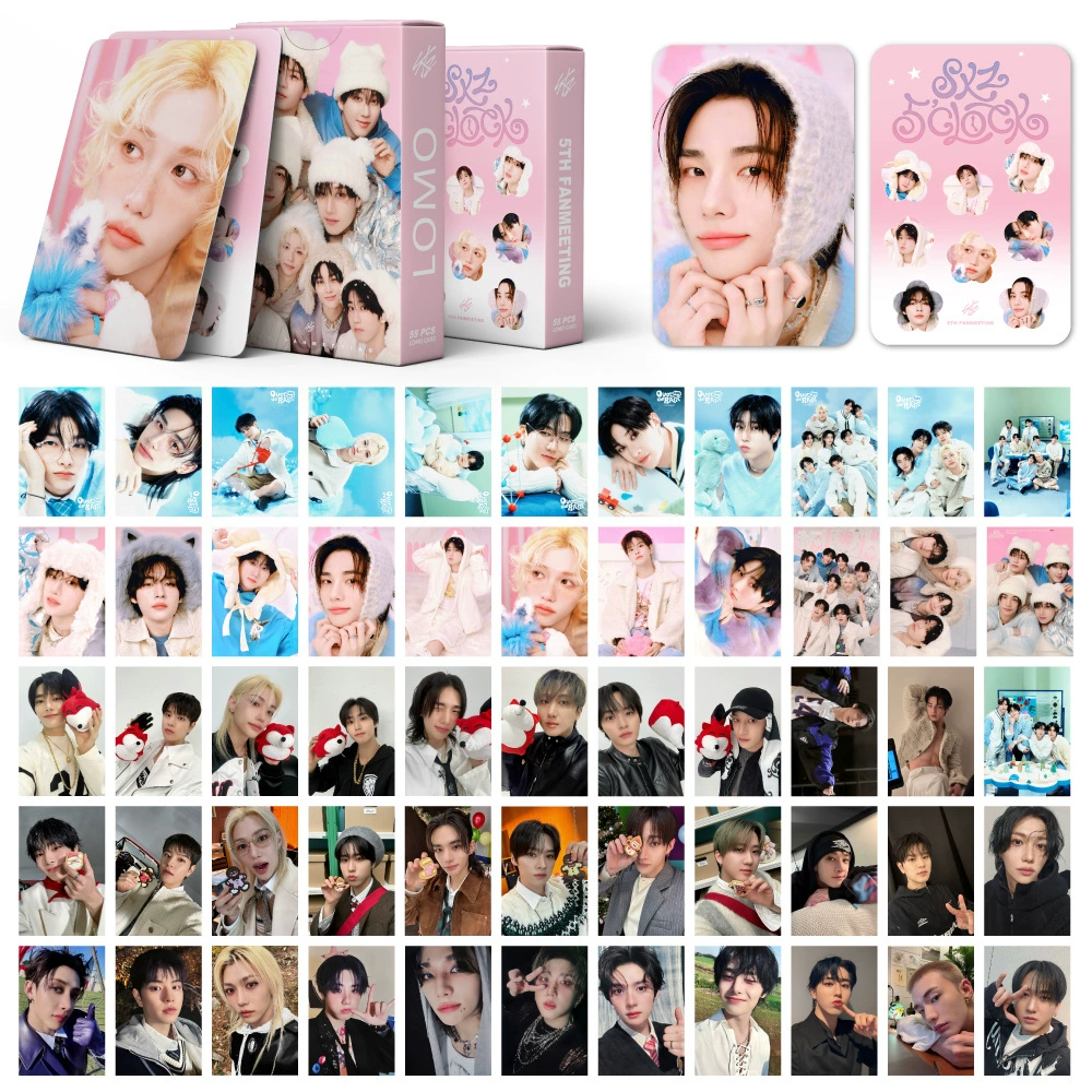 Коллекционная открытка kpop черная pin Seventeen Stray Kids бронепанель лома карта 55 карточек в коробке