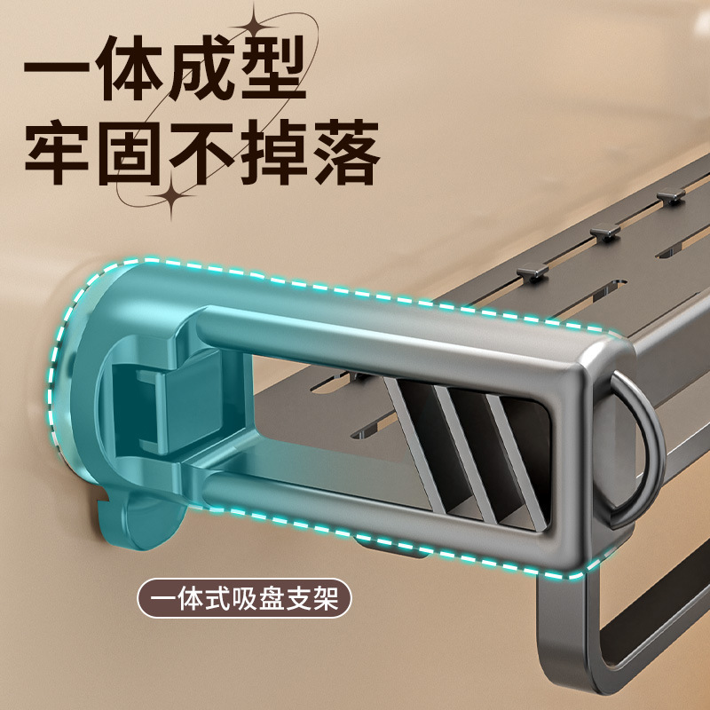 吸盤バスルーム収納ラックパンチフリー浴室壁掛け浴室洗面台トイレトイレ収納ラック|undefined