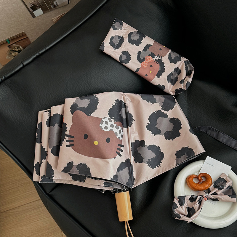 Cute Full Self Cartoon Folding Umbrella for Students Full-automatic Sunlight and Rain Dual-purpose Sunscreen and UV Protection Sunshade Portable Umbrella Cute Full Self Cartoon Folding Umbrella for Students Full-automatic Sunlight and Rain Dual-purpose Sunscreen and UV Protection Sunshade Portable Umbrella