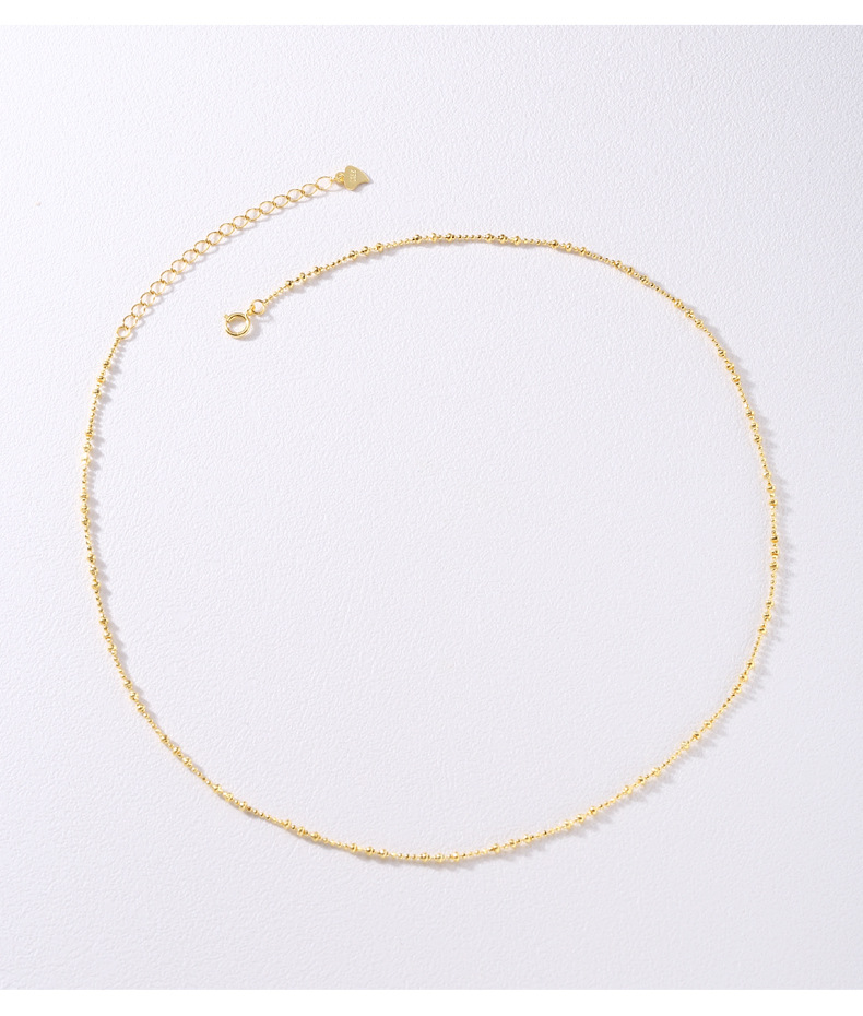 1 Piece Quantity 925 Sterling Silver Plating Solid Color Necklace