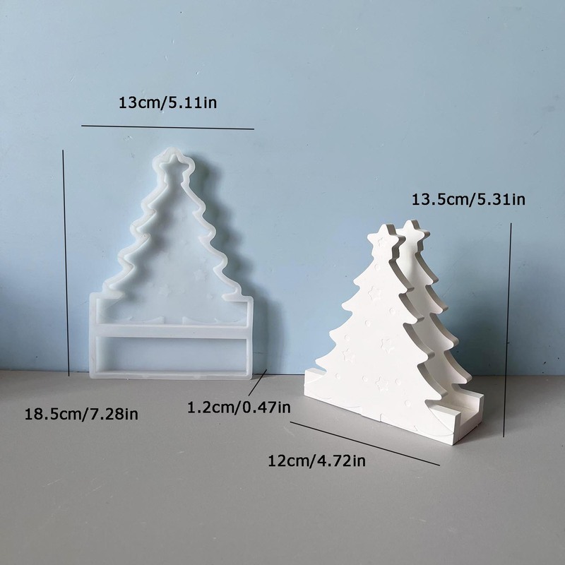 圣诞系列纸巾盒收纳盒模具圣诞树雪花祈福人收纳支架石膏滴胶模具|undefined