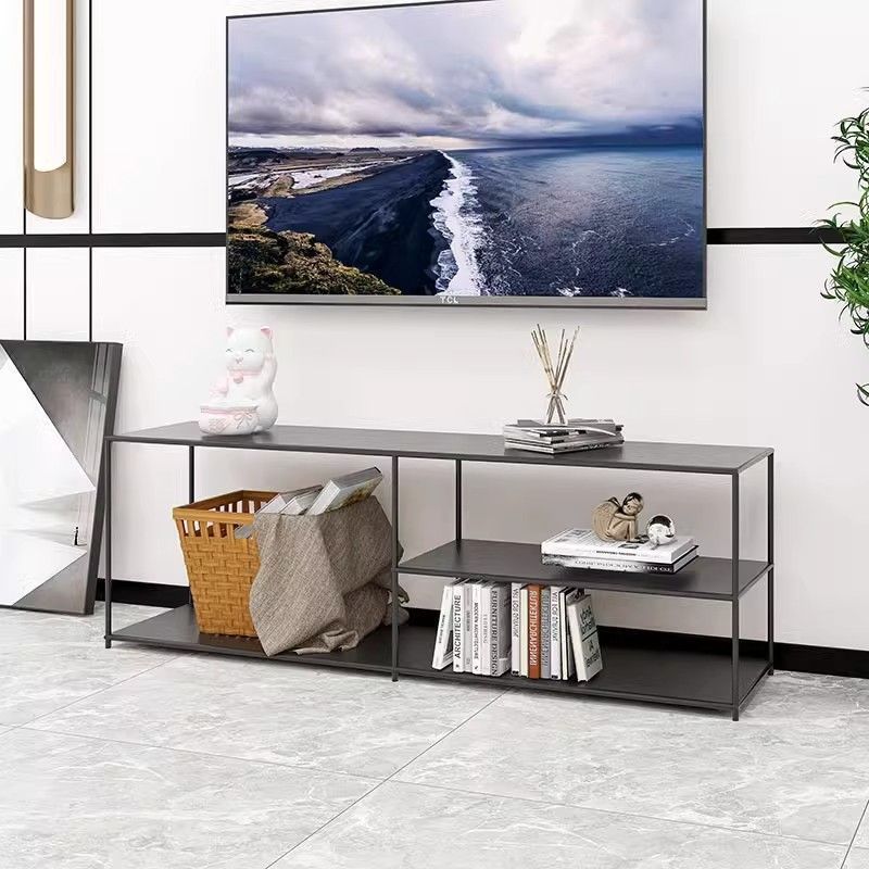 中世スタイルのシンプルな床置き収納ラック鉄製収納本棚ドーパミンディスプレイ北欧リビングルームテレビキャビネット|undefined
