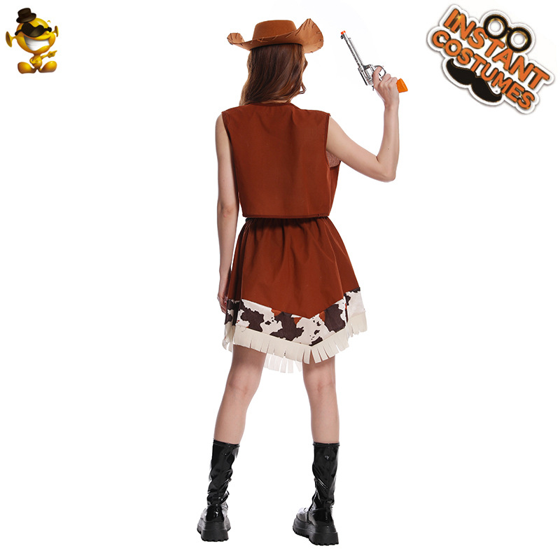 Adultos de las mujeres falda mezclilla Halloween carnaval partido cos occidental Denim rendimiento ropa rendimiento distribución