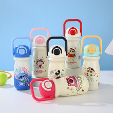 卡通儿童保温杯定制316不锈钢便携吸管杯户外运动水杯一盖双饮