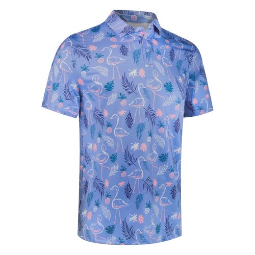 Men's Golf Shirt Short-Sleeve Fun Print Golf Polo Shirt Lightweight Dry-Cool Quick-Dry Collar Golf