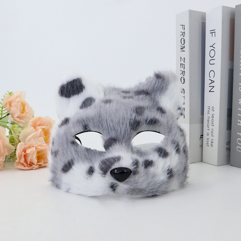 Ventas transfronterizas calientes nuevas peludos de Halloween máscaras de cara de gato máscaras de baile espectáculo de disfraz cos accesorios sexy