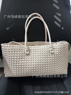 Summer woven big capacious one-shoulder bag