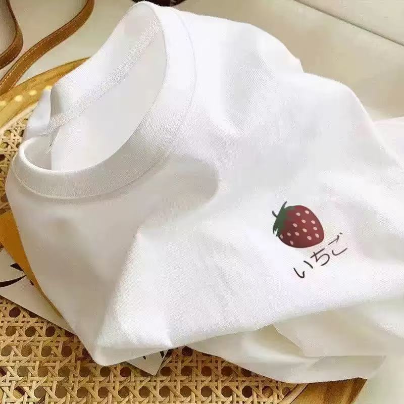 Xinjiang Heavy Cotton Short-sleeved T-shirt Men's and Women's Simple All-match White Base Shirt Ins Summer Loose Half-sleeved T-shirt