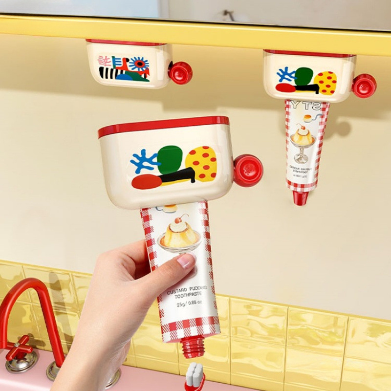 ミラーキャビネット底磁気吸引歯磨き粉歯磨き粉収納ラック収納歯磨き粉ホルダー壁掛け子供用歯磨き粉絞り器|undefined