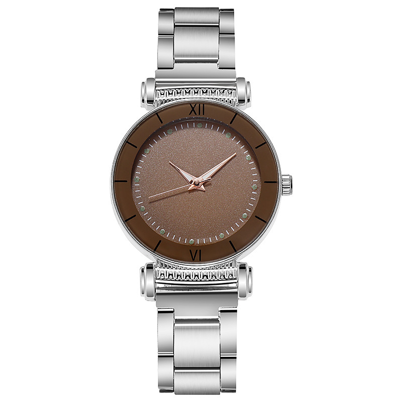 Women's Quartz Watch Steel Strap With Night Glow Luminous Hands_voghion.com