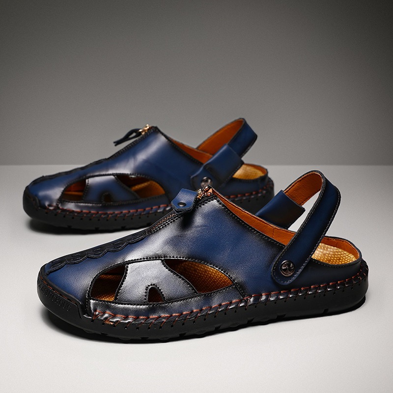 2025 년 국경 간 폭발 플러스 사이즈 샌들 남성 여름 뉴 남성용 비치 슈즈 청소년 캐주얼 샌들 남성용 하프 슬리퍼