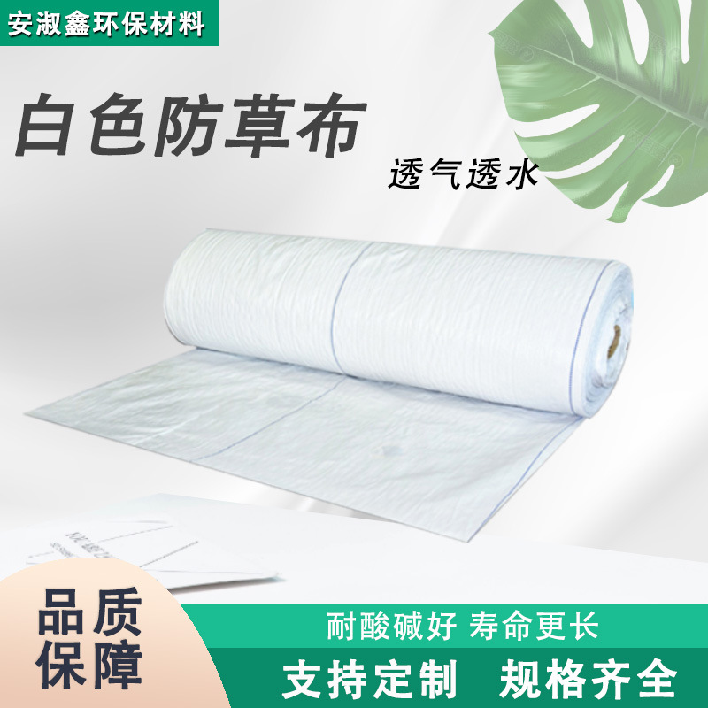 白色防草布园艺地布透水透气PE防草布农业大棚园艺布保温保湿