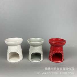 创意摆件香薰炉香薰灯香砖香片加热精油干烧融蜡炉陶瓷精油炉烤