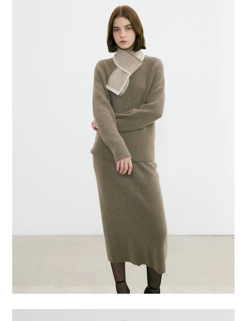 Temperament Little Artifact~Autumn and Winter New South Korean Minority INS Style Color Matching Warm Knitted Scarf Neck_voghion.com