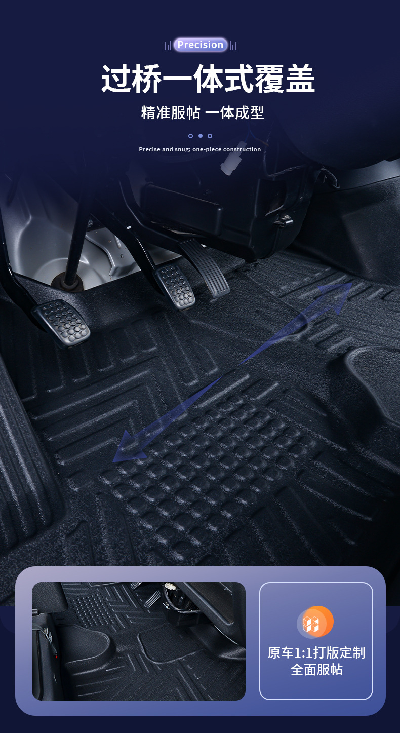 Wuling Zhiguang 6376/6388/6389 Small Truck New Model Rongguang/S Longka Hongguang V Dedicated Tpe Car Floor Mats