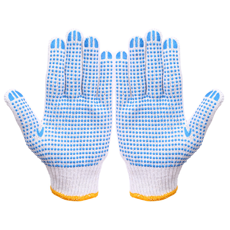 Guantes de fábrica al por mayor guantes de algodón general resistente al desgaste duradero guantes de trabajo antideslizantes guantes de línea guantes