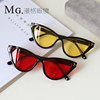 Triangle, brand retro fashionable sunglasses hip-hop style, European style, cat's eye, Korean style, internet celebrity