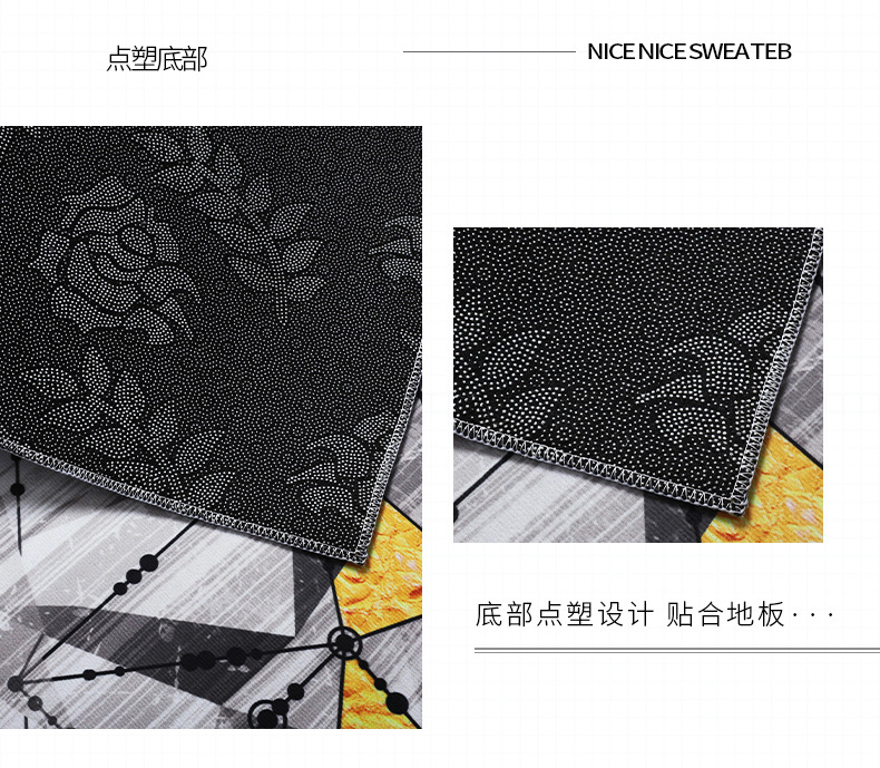 地垫地毯,厨房垫,3D印花地毯,长条垫,浴室门垫,几何地毯