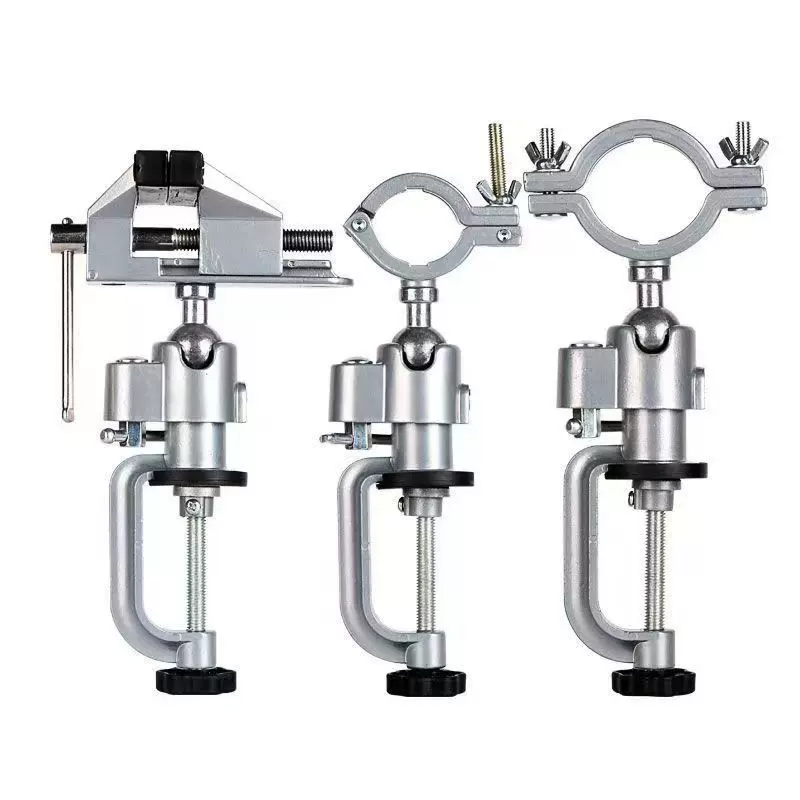 厂家直营360度铝合金万向旋转台钳 电钻电磨机支架 桌虎钳