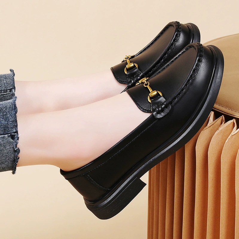 Loafers, footwear, universal shoes for mother English style for leather shoes, genuine leather, soft sole, British style