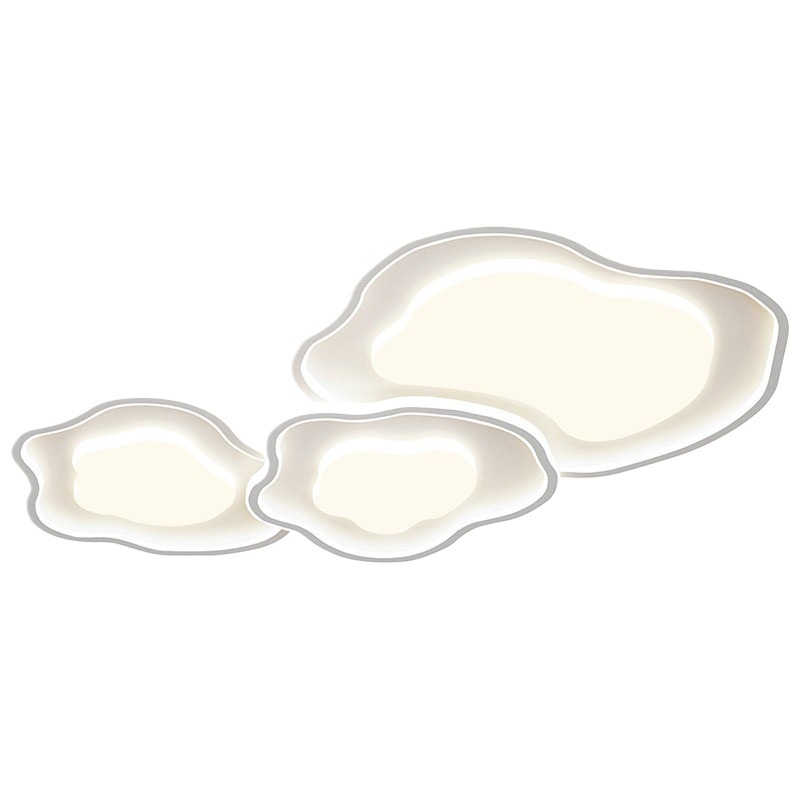 Espectro completo de viento crema moderna minimalista nube lámpara de techo inteligente sala de estar lámpara principal protección de ojos paquete de lámparas de casa