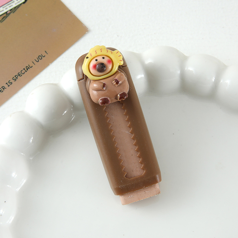 Capibara Land Pull Rubber Creatividad Estudiante Examen de Dibujo Limpieza Limpieza Eraser