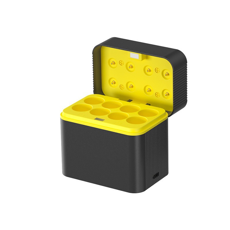 Caja de carga inteligente LED AA5 8 ranuras 1.5v cargador de baterías de litio tipo-c caja de carga al por mayor