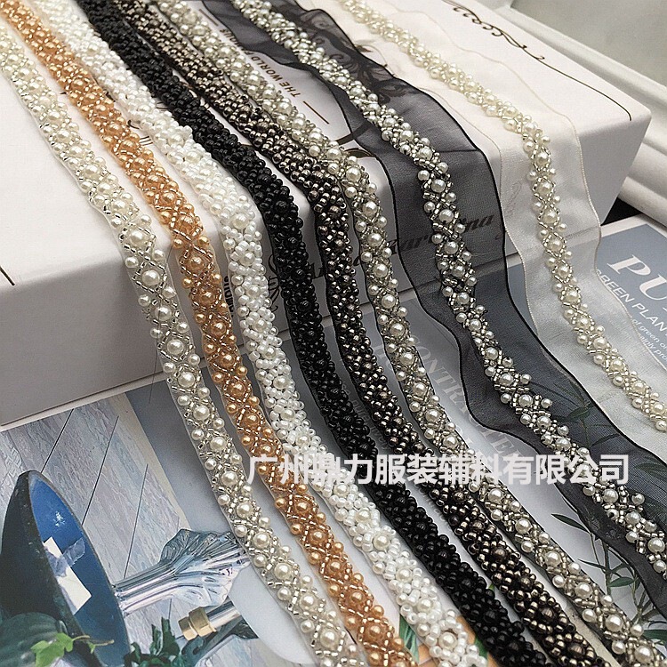串珠重配饰配件珍珠衣服装饰服装辅料手工钉珠条码diy 钉珠花边|undefined