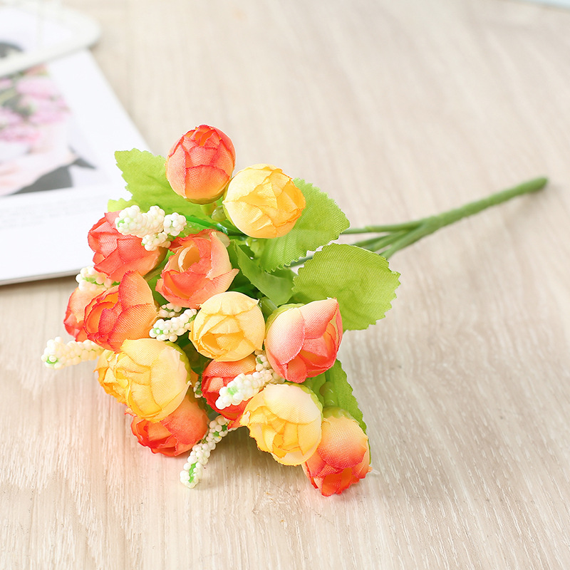 연초풍 유럽풍 조화, 별꽃, 장미, 손가락 꽃다발, 웨딩 장식, 홈 플라워 아트