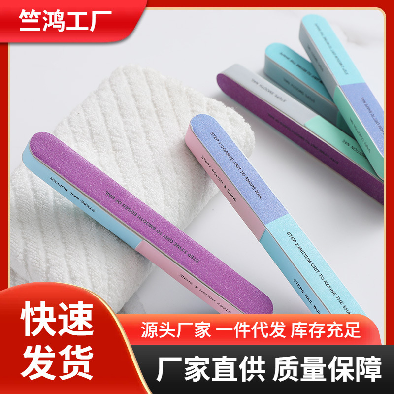 Matte sponge double-sided polishing cloth for manicure for nails