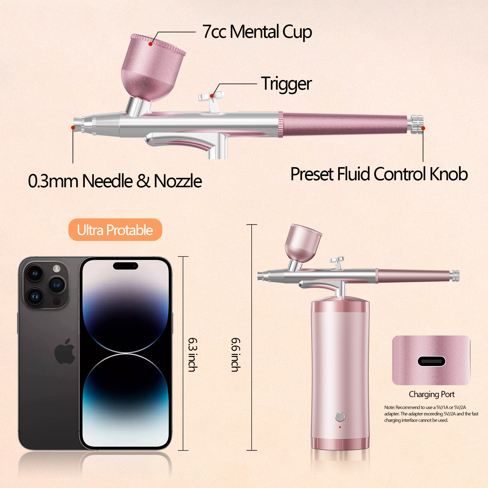 Instrumento de inyección de oxígeno facial doméstico instrumento de hidratación pistola de pulverización de alta presión nano pulverización fábrica al por mayor logotipo imprimible