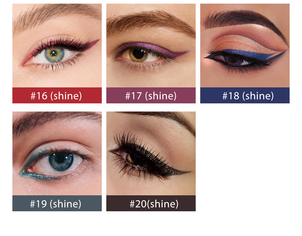 20 pezzi di penna gel per eyeliner Handaiyan, matita molto fine, opaca perlescente, impermeabile e resistente_voghion.com