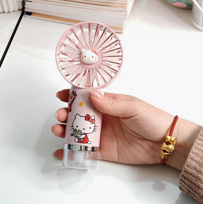 Fuchsia air fan, spray, cat, print