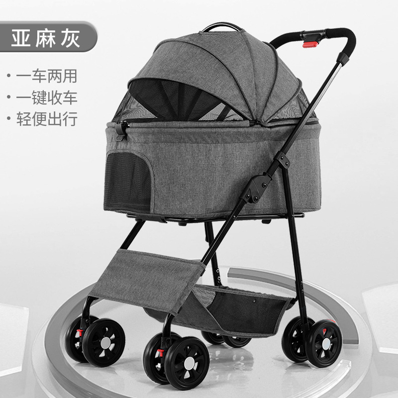 Cochecito Plegable y Desmontable para Mascotas de Metal, Lavable image 3